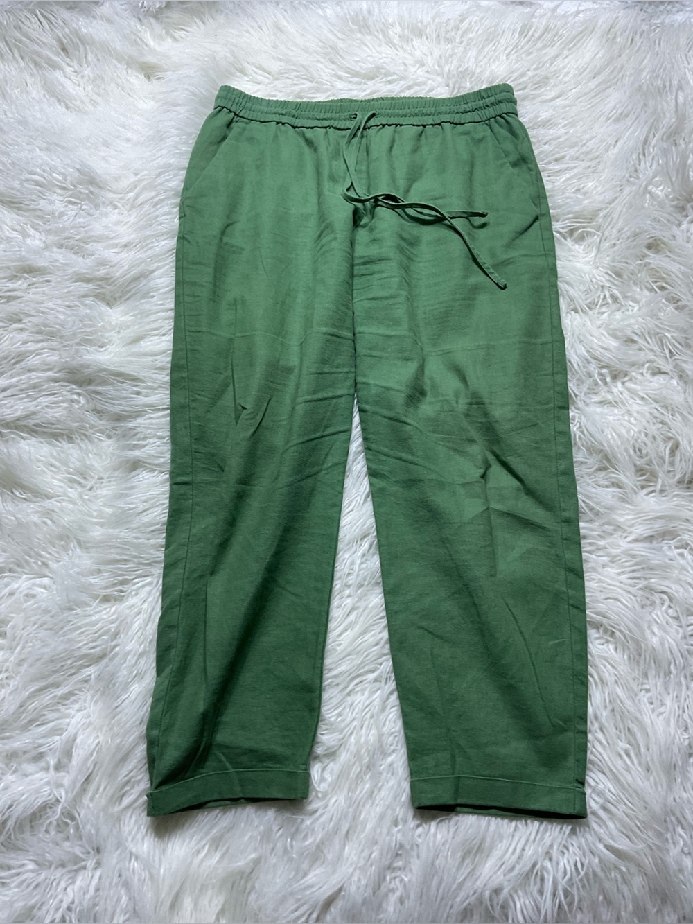 J Crew Linen-cotton Blend Drawstring Pant